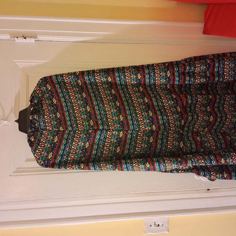 Multicolor Patterned Skirt Set